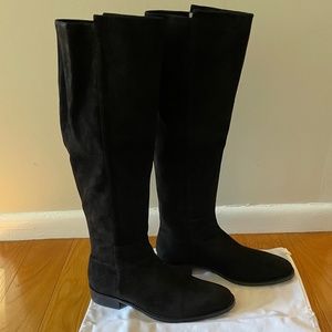 Stuart Weitzman black suede boots, size 9